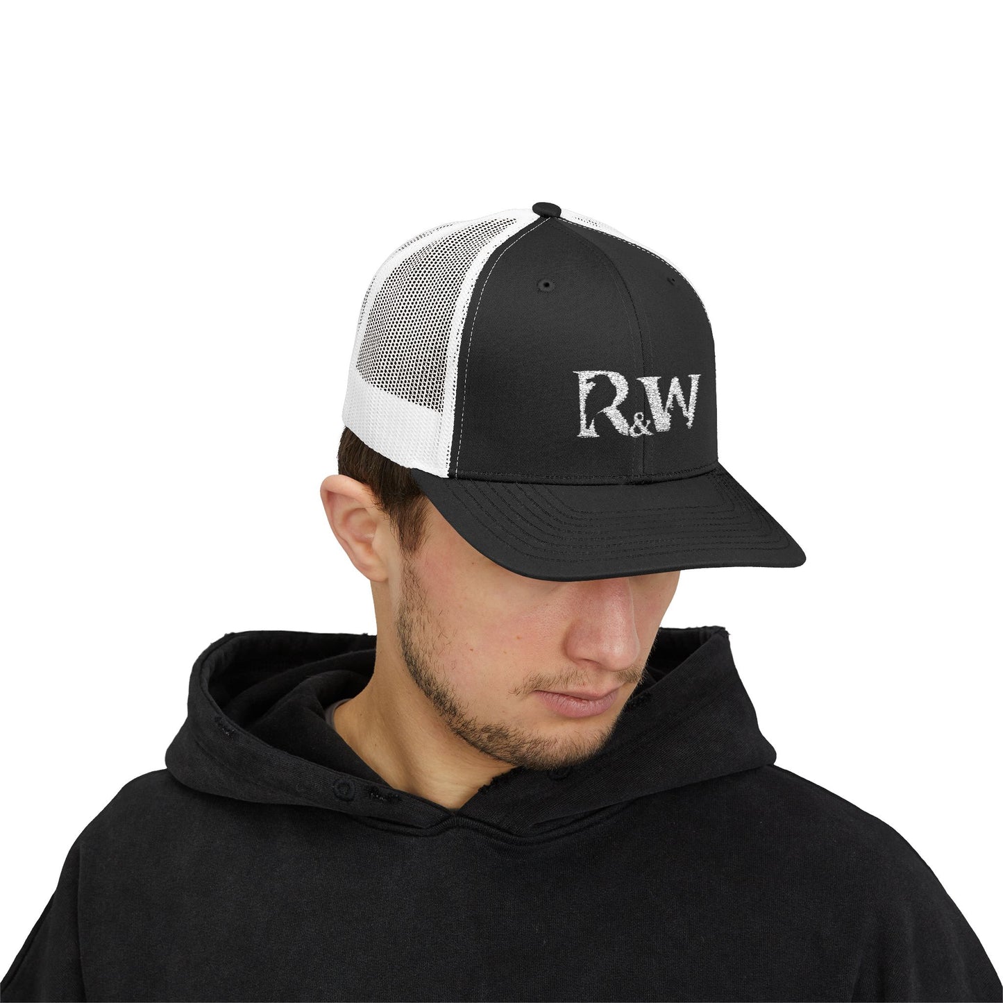 Copy of R&W Athletics Embroidered Mesh Trucker Cap — Vintage Snapback Mesh Hat