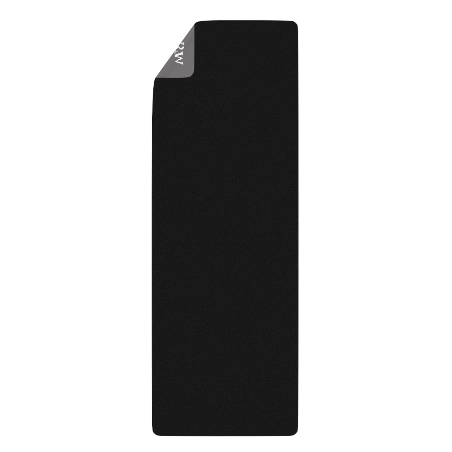 Rubber Yoga Mat — Minimal Asphalt Grey Monogram Yoga Mat