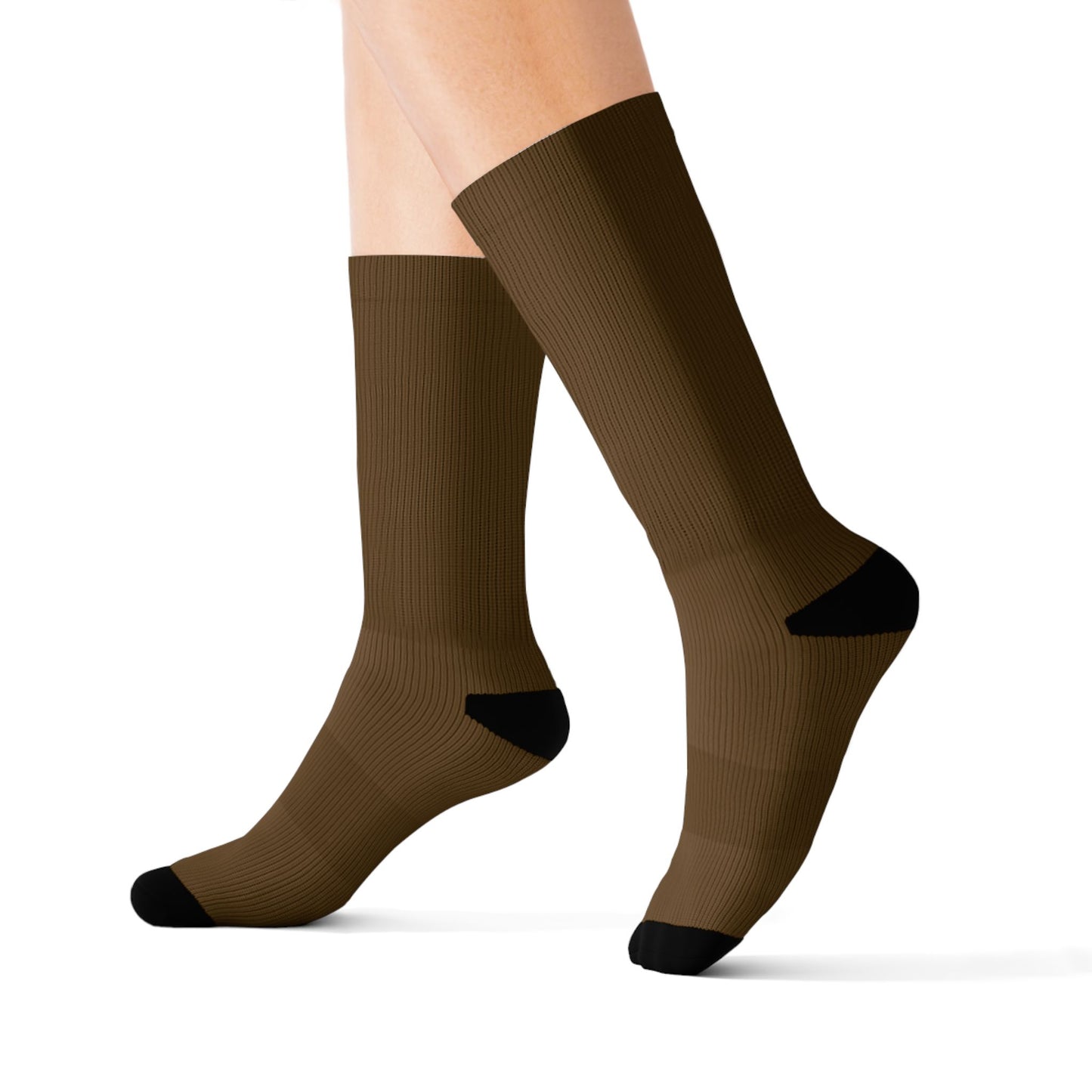 R&W Athletics Small Logo Socks - Maduro Marrón
