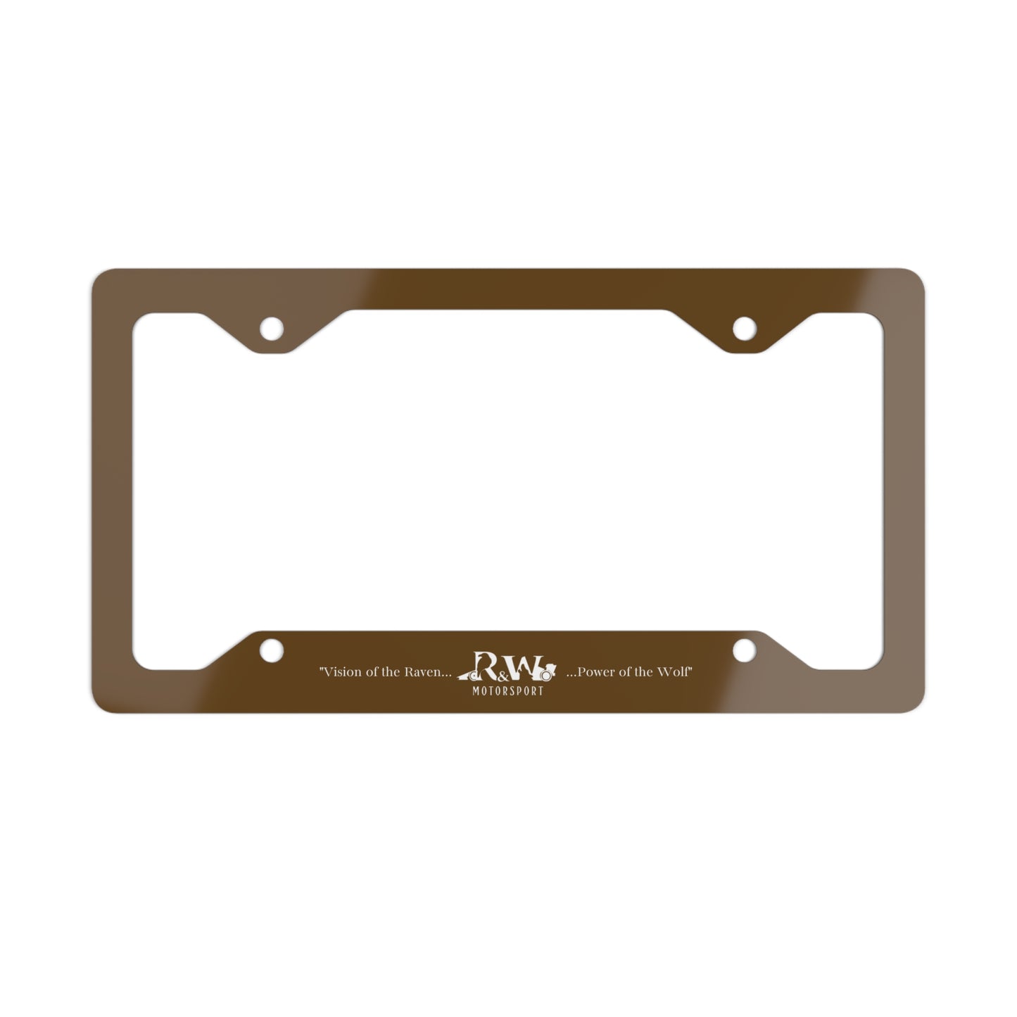 R&W Motorsport License Plate Frame — (Maduro Marrón Finish)