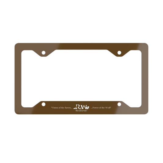 R&W Motorsport License Plate Frame — (Maduro Marrón Finish)