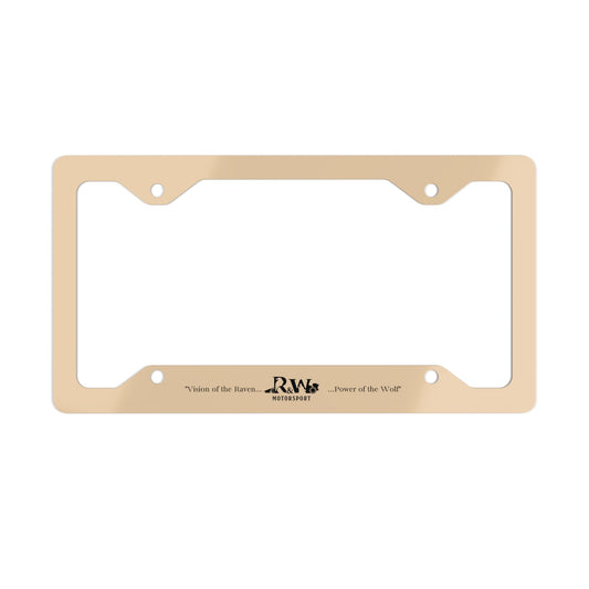 R&W Motorsport License Plate Frame — (Dakar Dunes Finish)