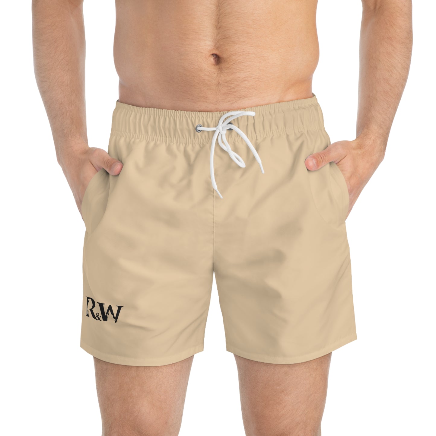 Mens Minimal Logo Swim Trunks — Dakar Dunes