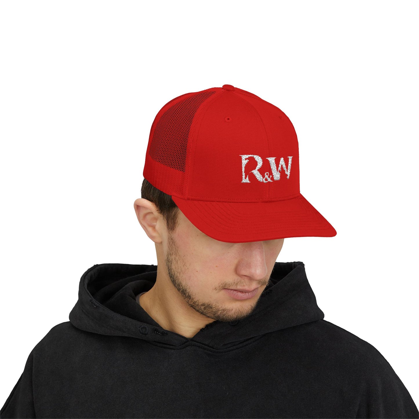 Copy of R&W Athletics Embroidered Mesh Trucker Cap — Vintage Snapback Mesh Hat