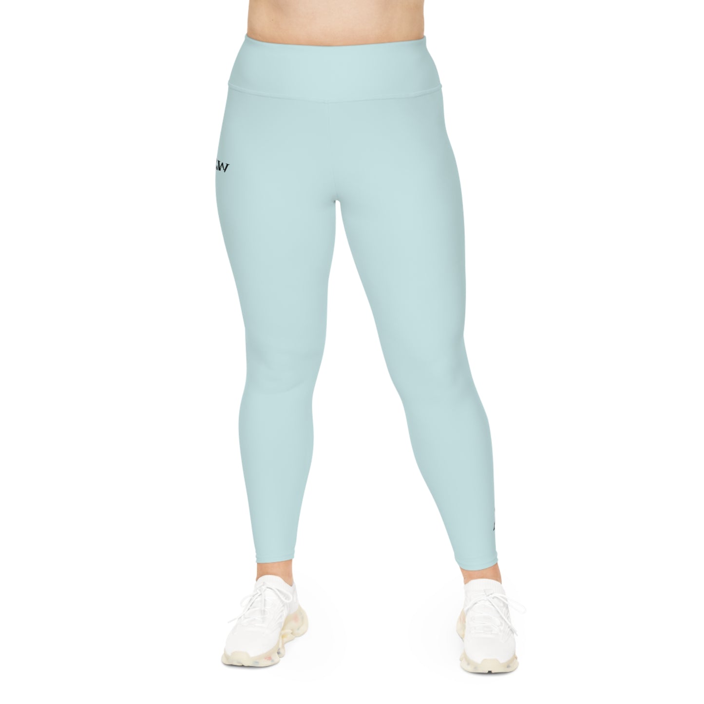 R&W Women's Plus Size Leggings — Minimalist Logo Horizon