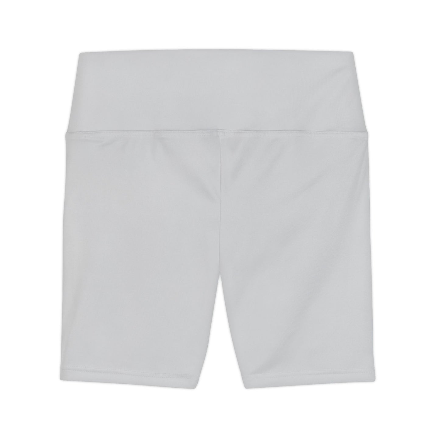 Women's Wolf Grey High-Waist Workout Shorts — Minimal Fitness Biker Shorts