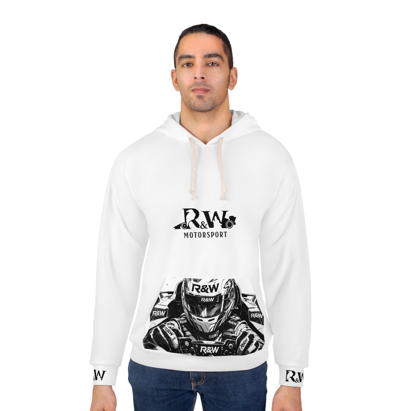 R&W Motorsport Hoodie — R&W 'Vision of the Raven, Power of the Wolf' Racing Pullover (Panda)