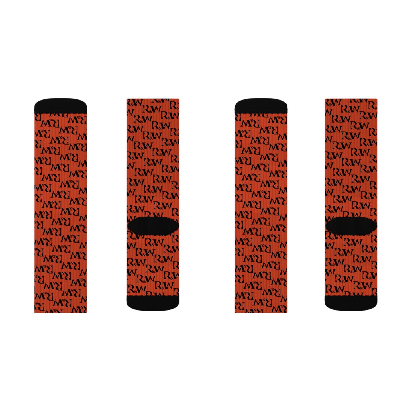 Monogram Pattern Socks — Rojo Rugiente I Crew Socks