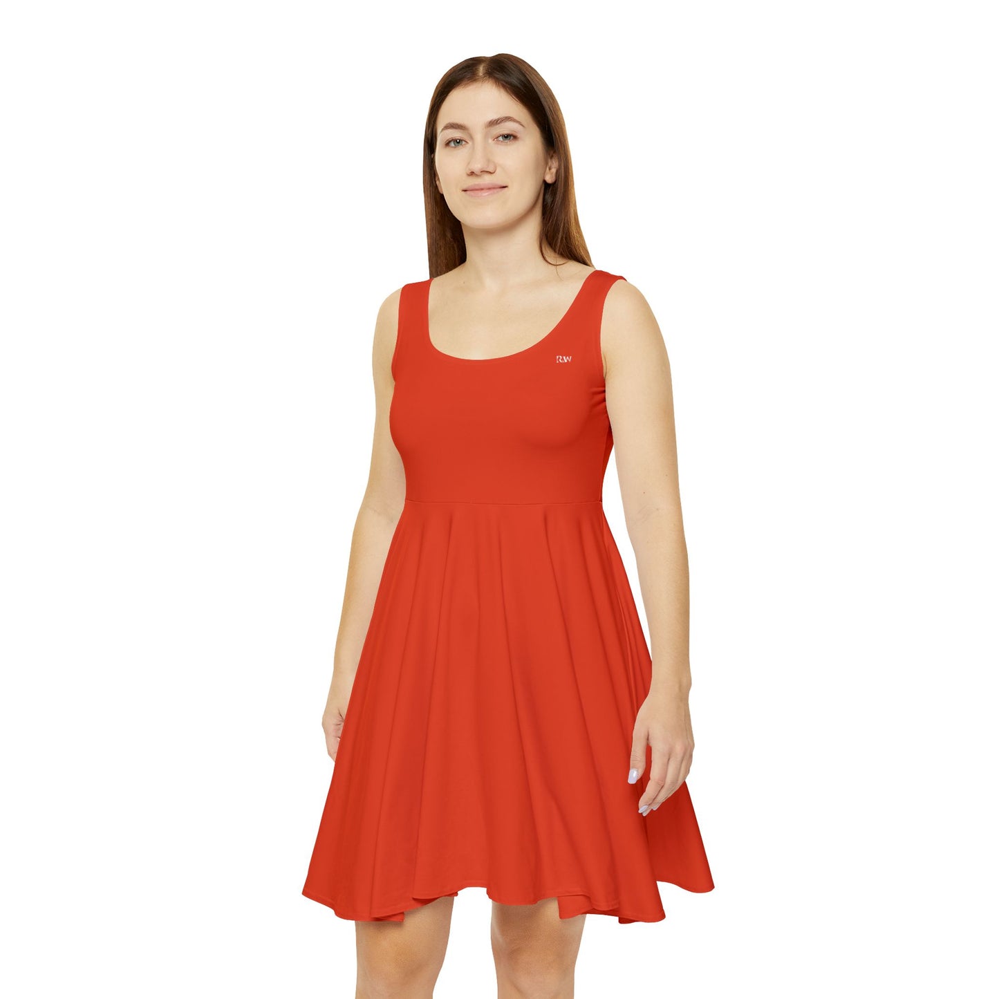 Rojo Rugiente II Women's Skater Dress — Classic Scoop Neck A-Line Summer Dress