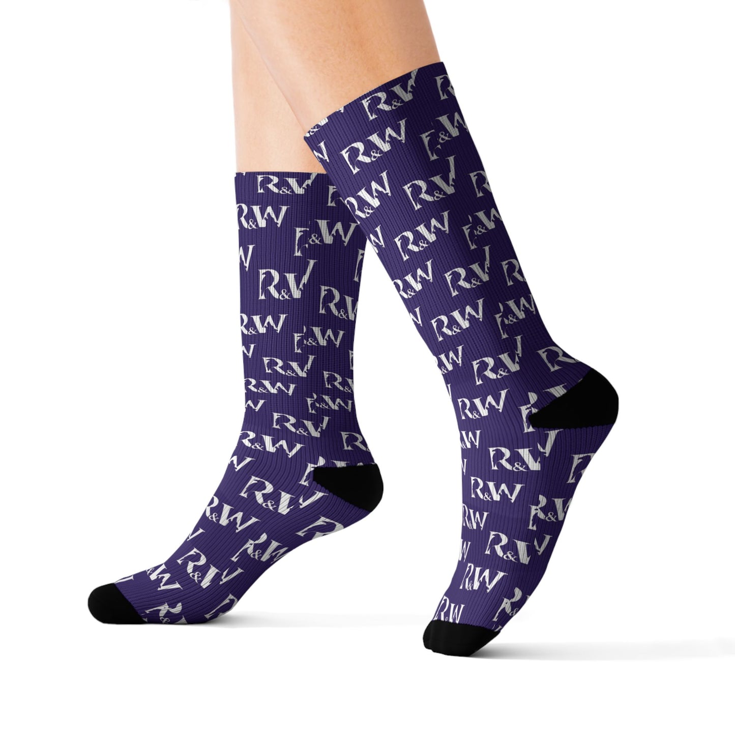 Monogram Pattern Socks — Raven Crew Socks