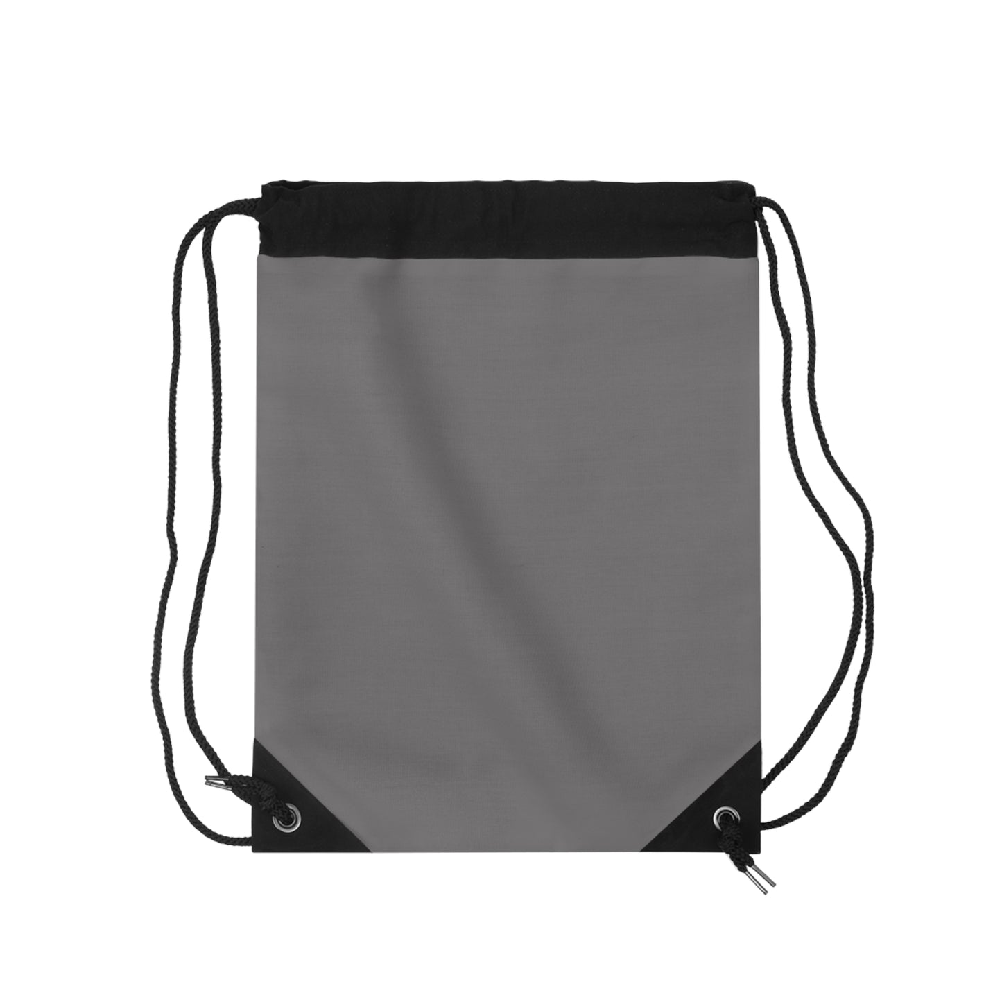 Monogram Drawstring Bag — Minimalist Asphalt Grey Gym Sack