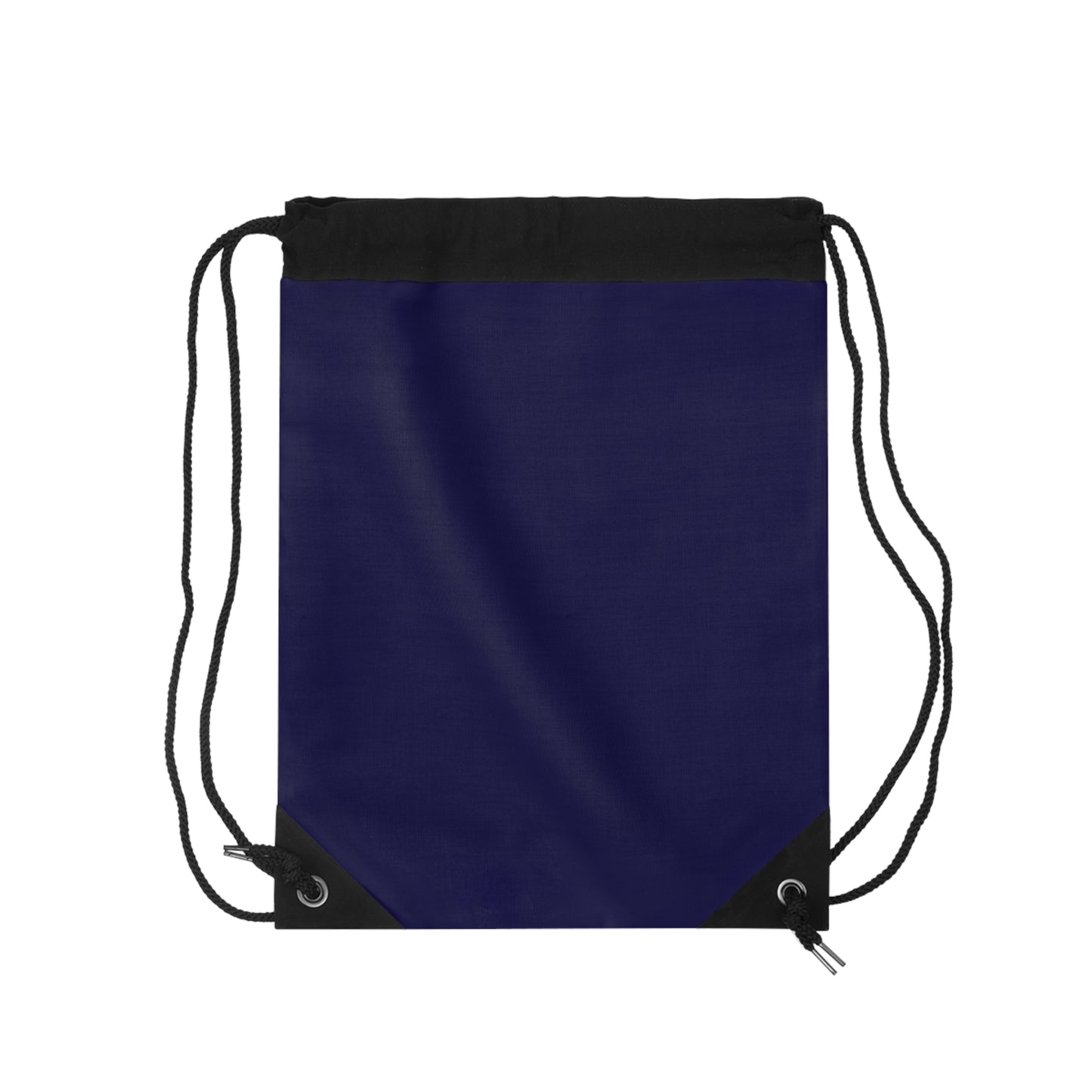 Monogram Drawstring Bag — Minimalist Noble Navy Gym Sack