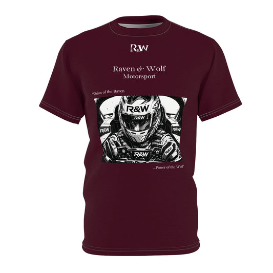 R&W Motorsport "Team Motto" Graphic Tee — Vino Viejo Vintage Gothic Comic Panel T-Shirt