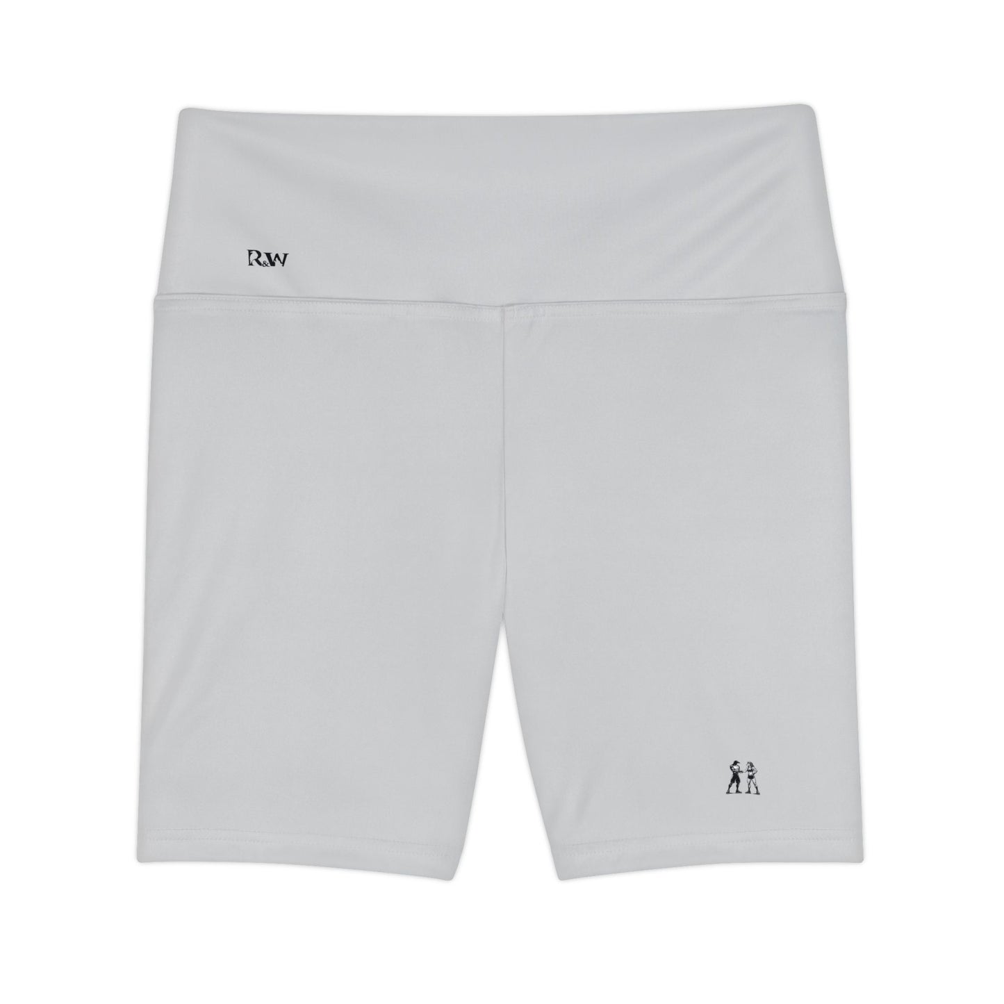 Women's Wolf Grey High-Waist Workout Shorts — Minimal Fitness Biker Shorts