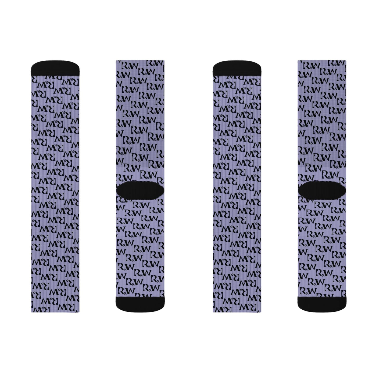 Monogram Pattern Socks — Amore II Crew Socks