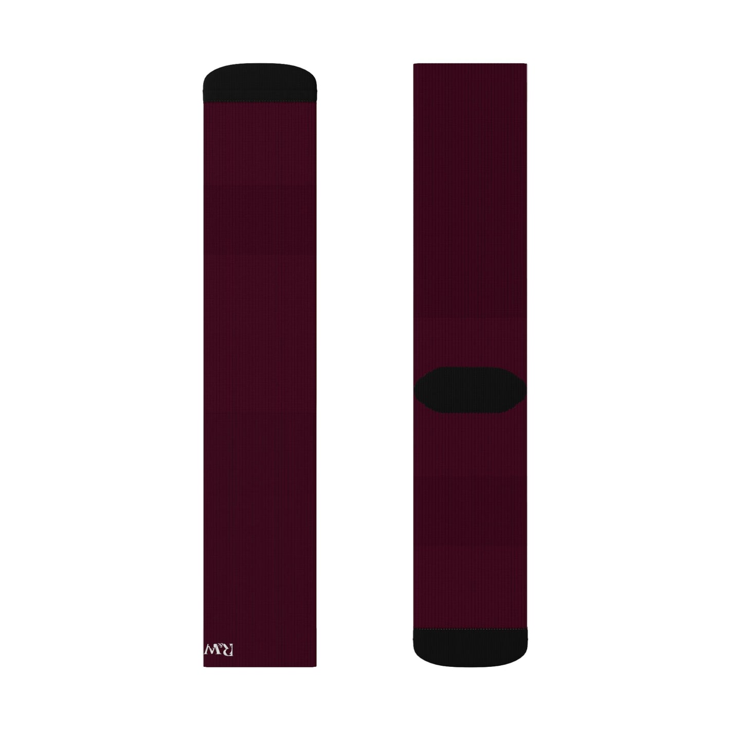 R&W Athletics Small Logo Socks - Vino Viejo