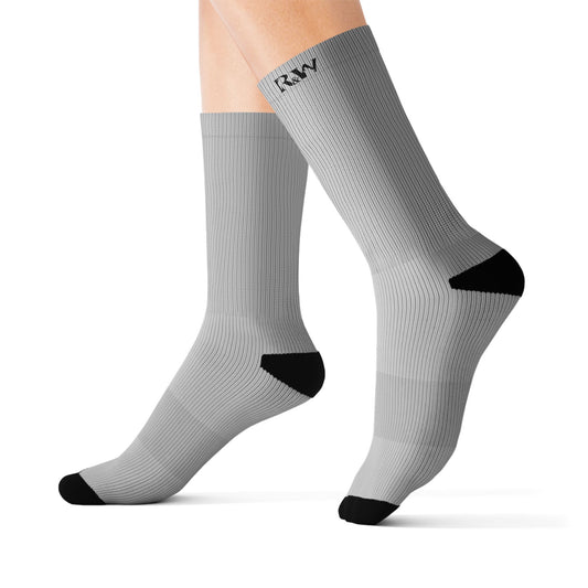 R&W Athletics Small Logo Socks - Wolf Grey