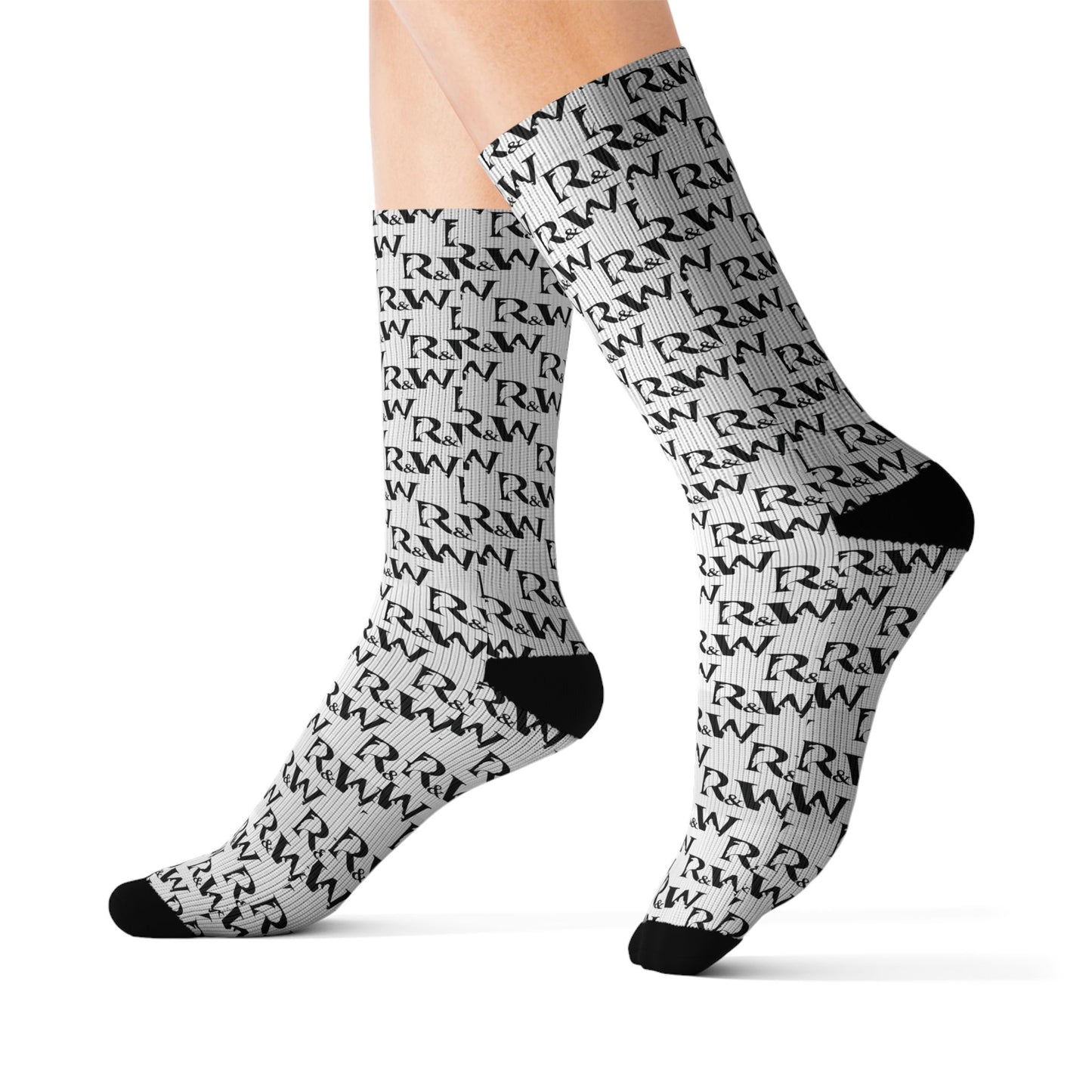Monogram Pattern Socks —Panda Crew Socks