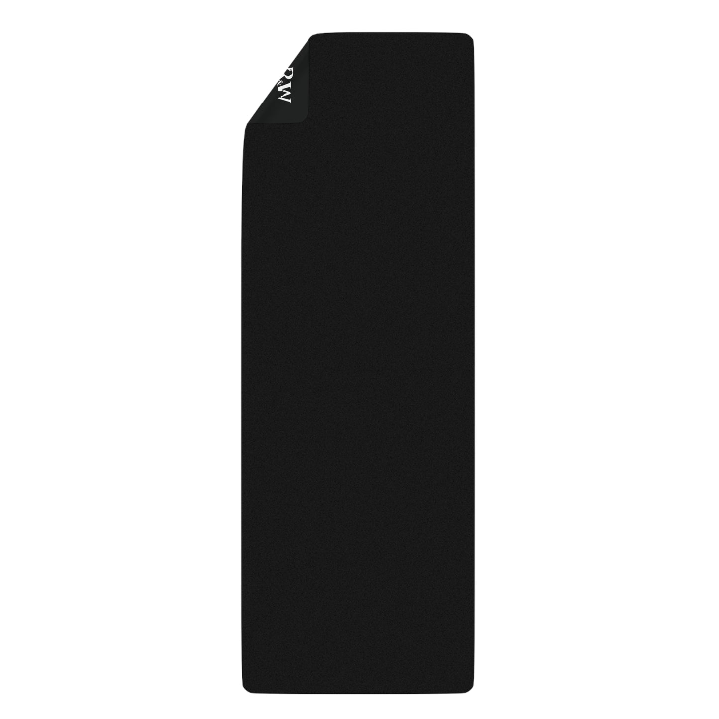 Rubber Yoga Mat — Minimal Tarmac Black Monogram Yoga Mat