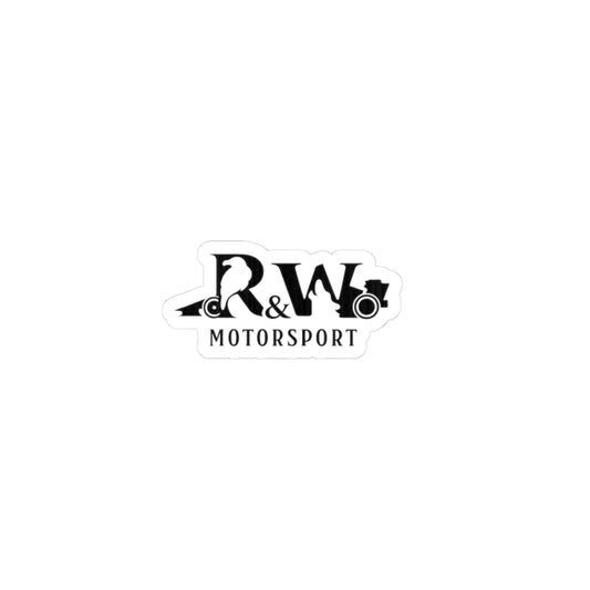 R&W Motorsport Sticker (Black) — Decal for Laptops & Journals