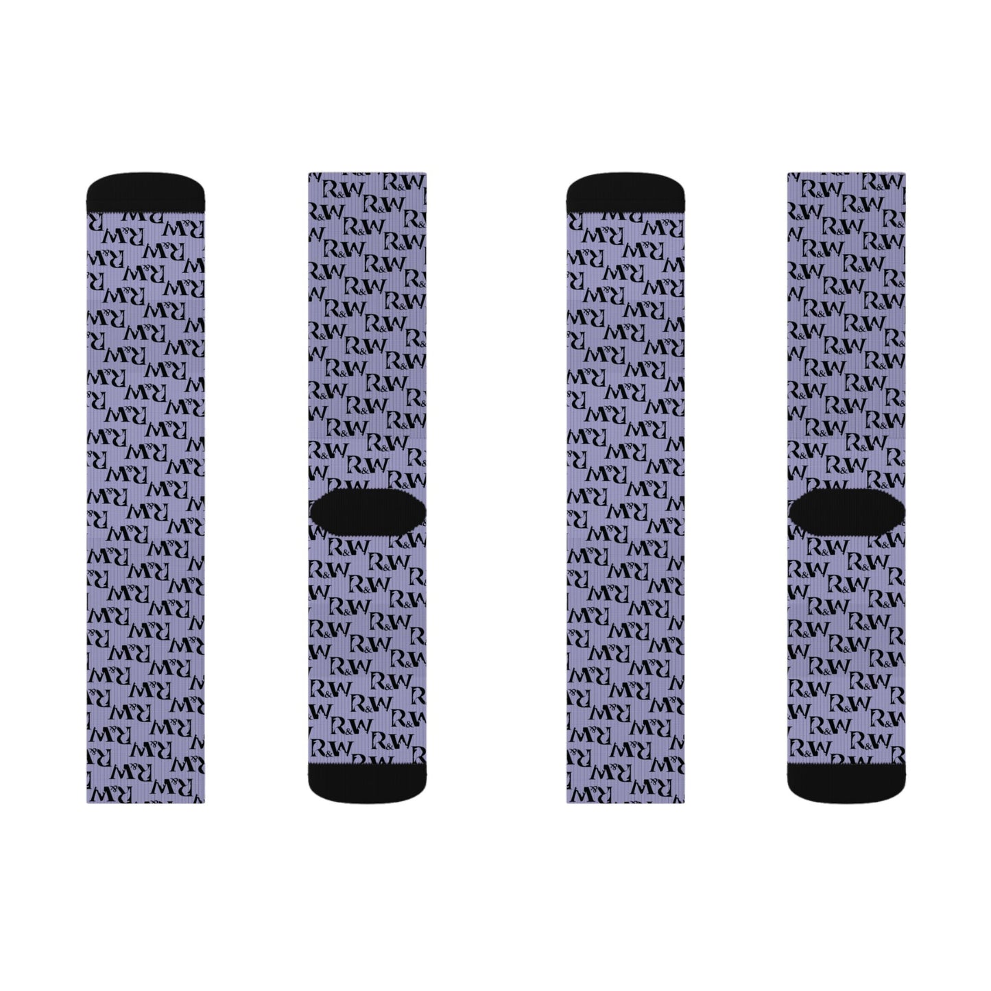 Monogram Pattern Socks — Amore II Crew Socks