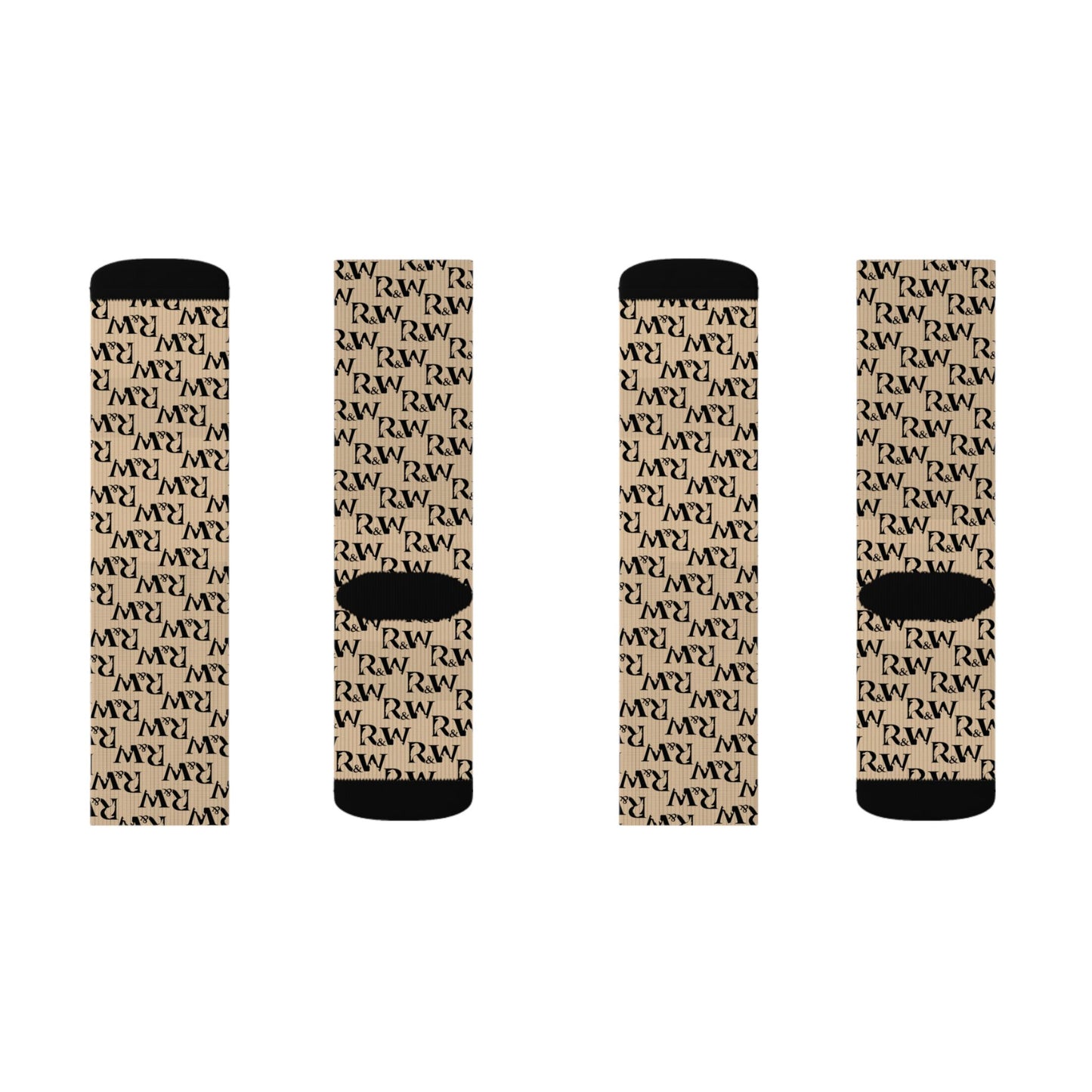 Monogram Pattern Socks — Dakar Dunes Crew Socks