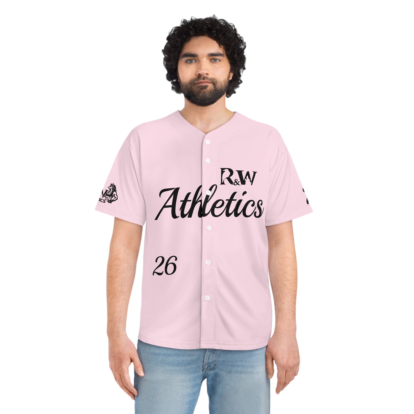 R&W Athletics Men's "Opening Day" Baseball Jersey — Performance Pink
