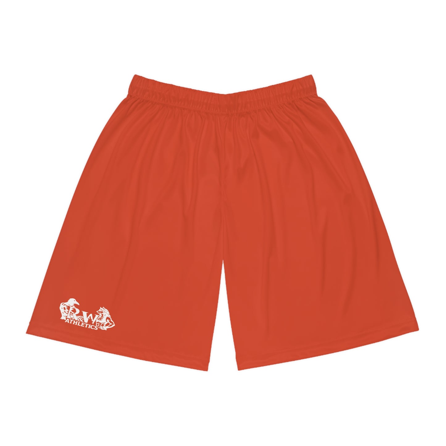 R&W Athletics Teamwork Logo Basketball Shorts—Rojo Rugiente II