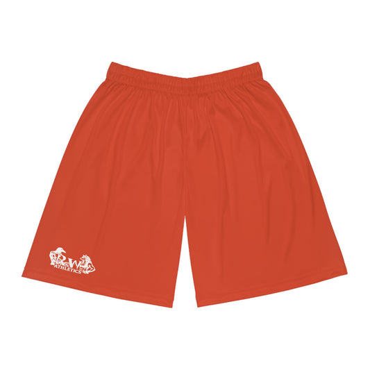 R&W Athletics Teamwork Logo Basketball Shorts—Rojo Rugiente II
