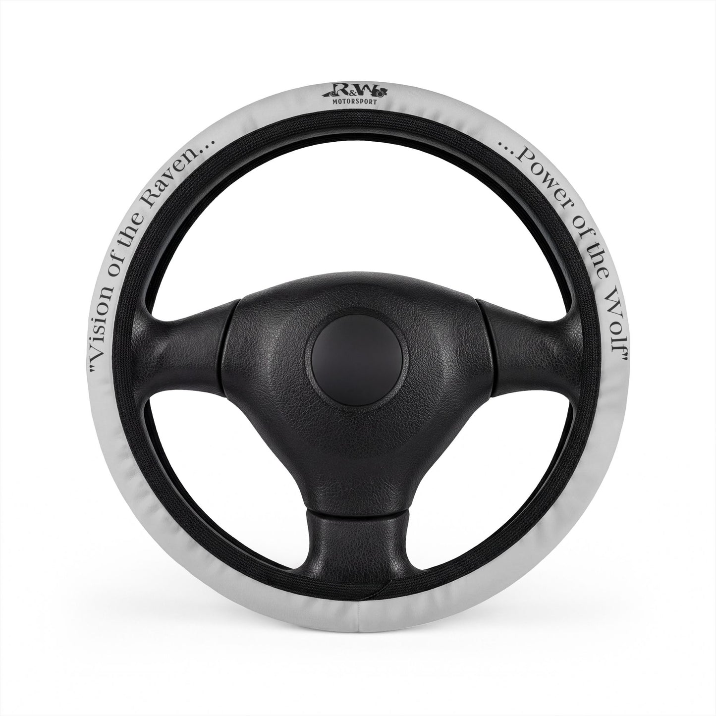 R&W Motorsport Team Motto "Wolf Grey" Steering Wheel Cover