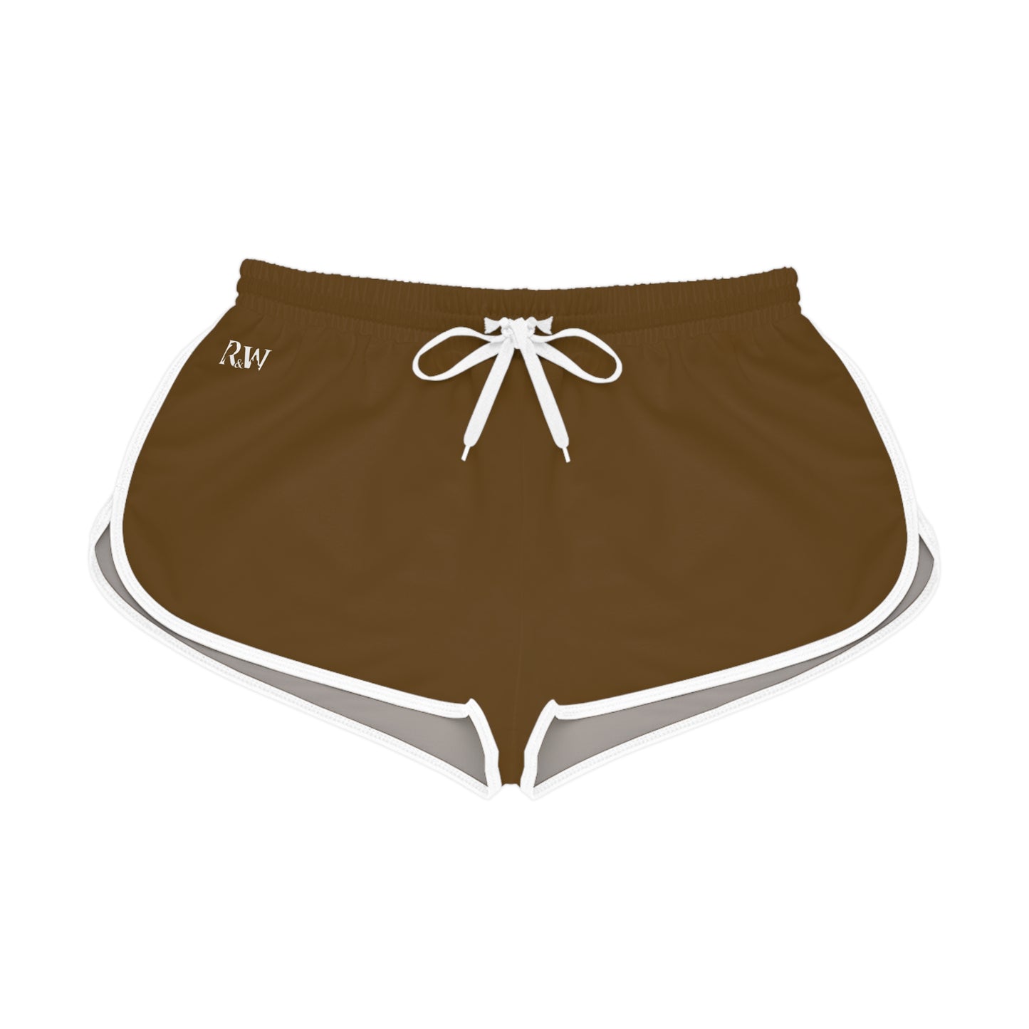 R&W Women's Minimalist Logo Relaxed Shorts — Maduro Marrón