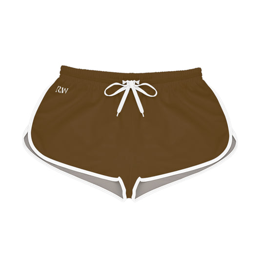R&W Women's Minimalist Logo Relaxed Shorts — Maduro Marrón