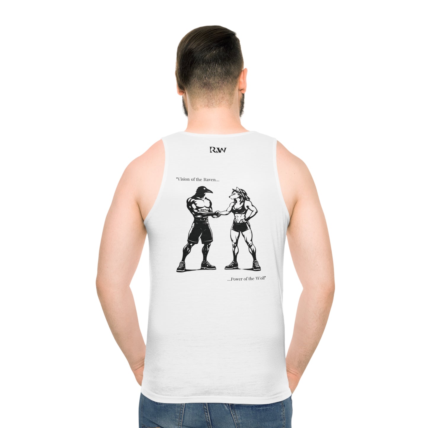R&W Athletics "Origin Story" Comic-Style Fitness Tank Top — Panda
