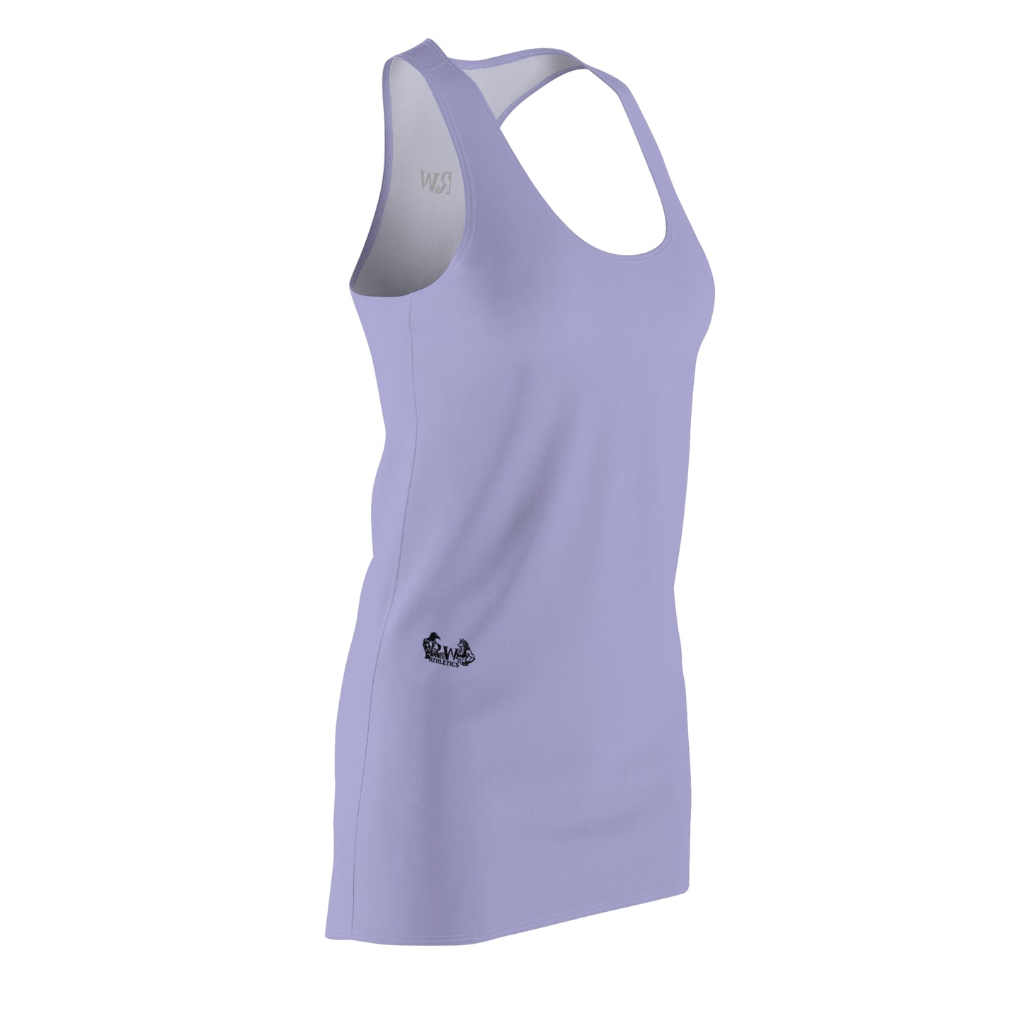 R&W Women's Racerback Dress (Amore II) — Minimalist Small Front & Back Logo Summer Dress