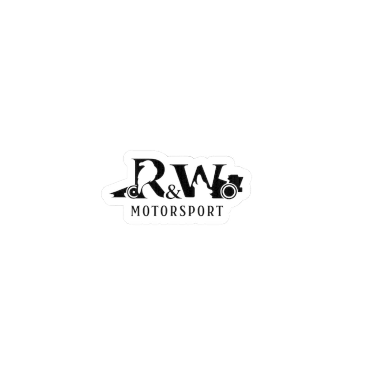 R&W Motorsport Sticker (Black) — Decal for Laptops & Journals
