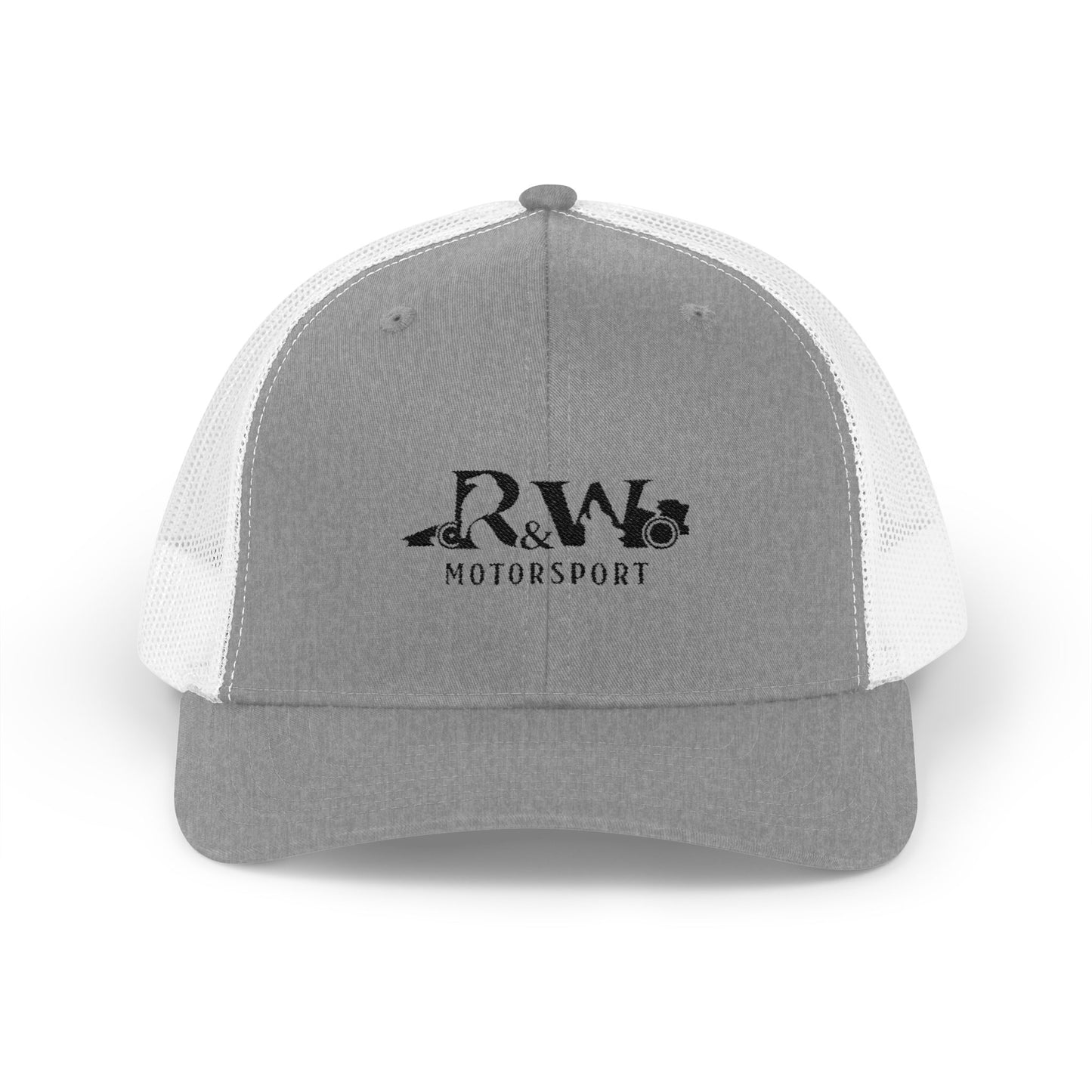 R&W Motorsport Embroidered Mesh Trucker Cap — Vintage Snapback Mesh Hat