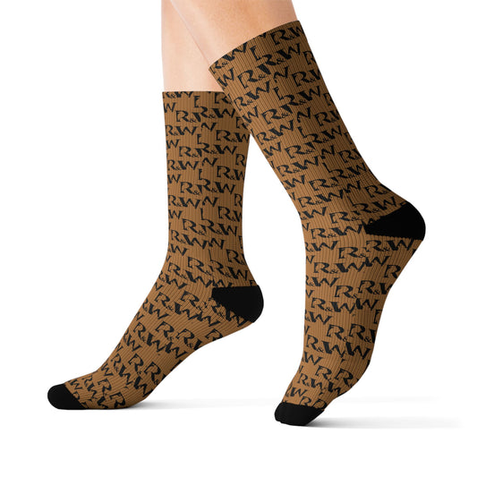 Monogram Pattern Socks — Cuero Cómodo Crew Socks
