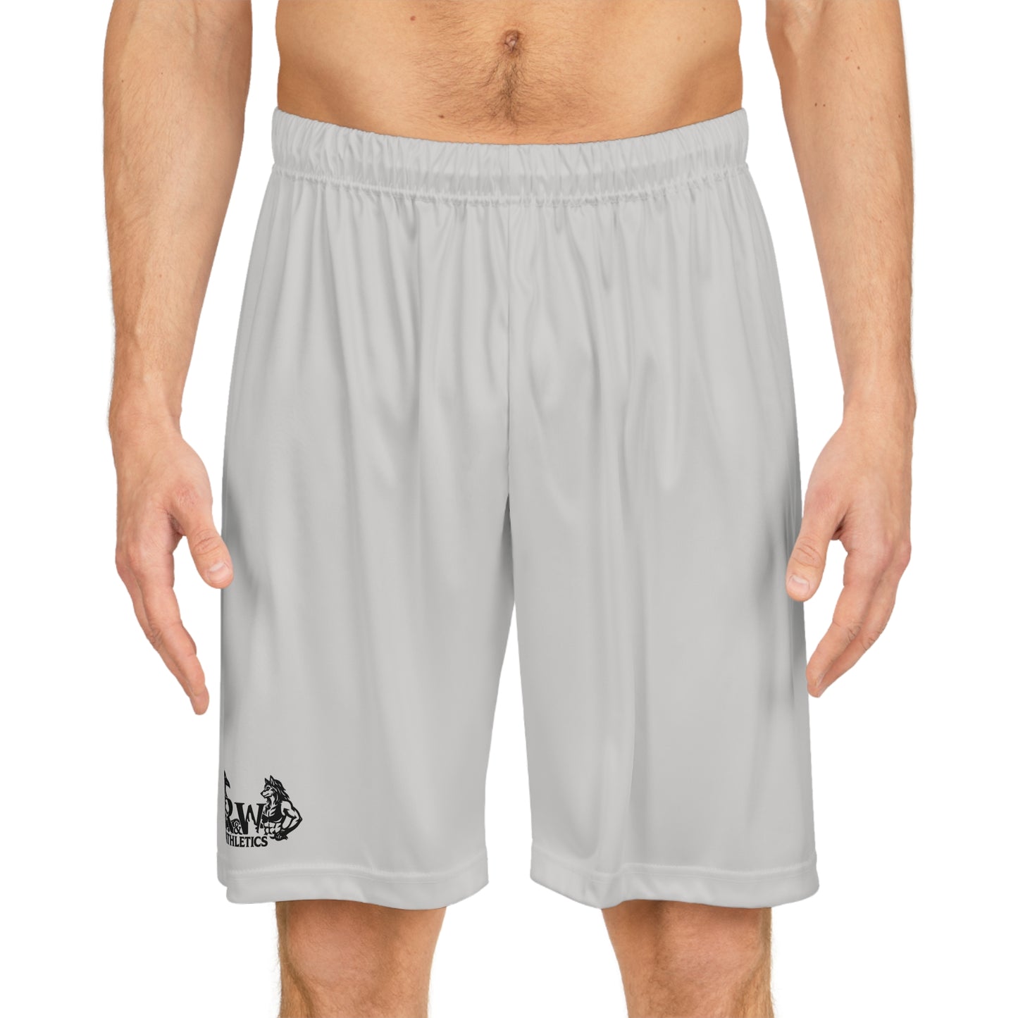 R&W Athletics Teamwork Logo Basketball Shorts—Wolf Grey