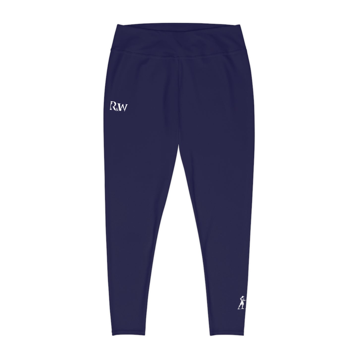R&W Women's Plus Size Leggings — Minimalist Logo Noble Navy