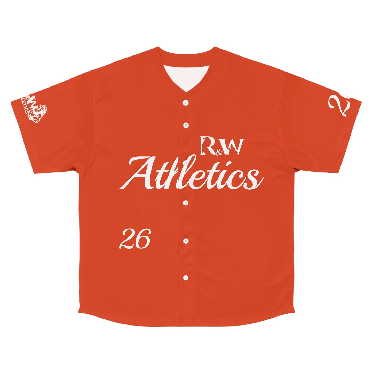 R&W Athletics Men's "Opening Day" Baseball Jersey — Rojo Rugiente II