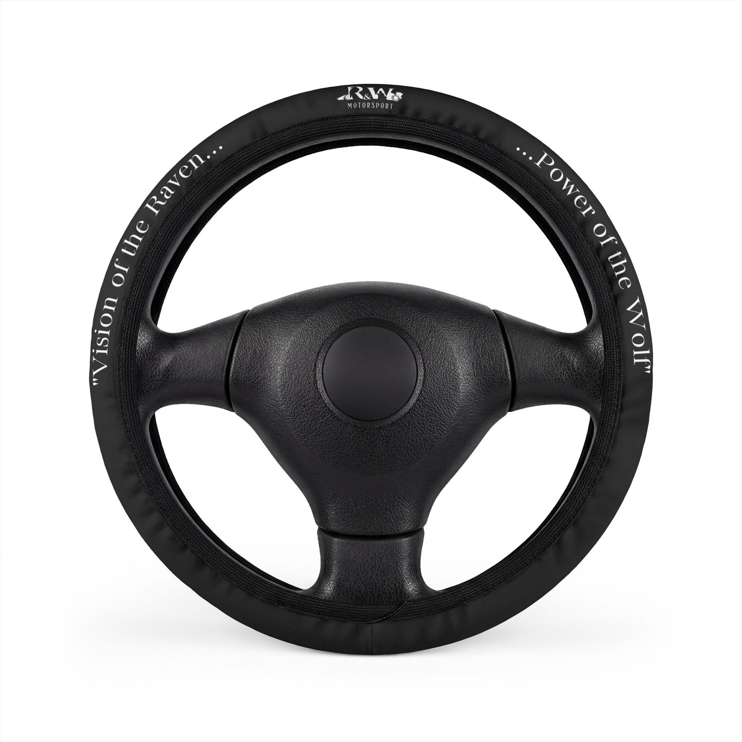 R&W Motorsport Team Motto "Tarmac Black" Steering Wheel Cover