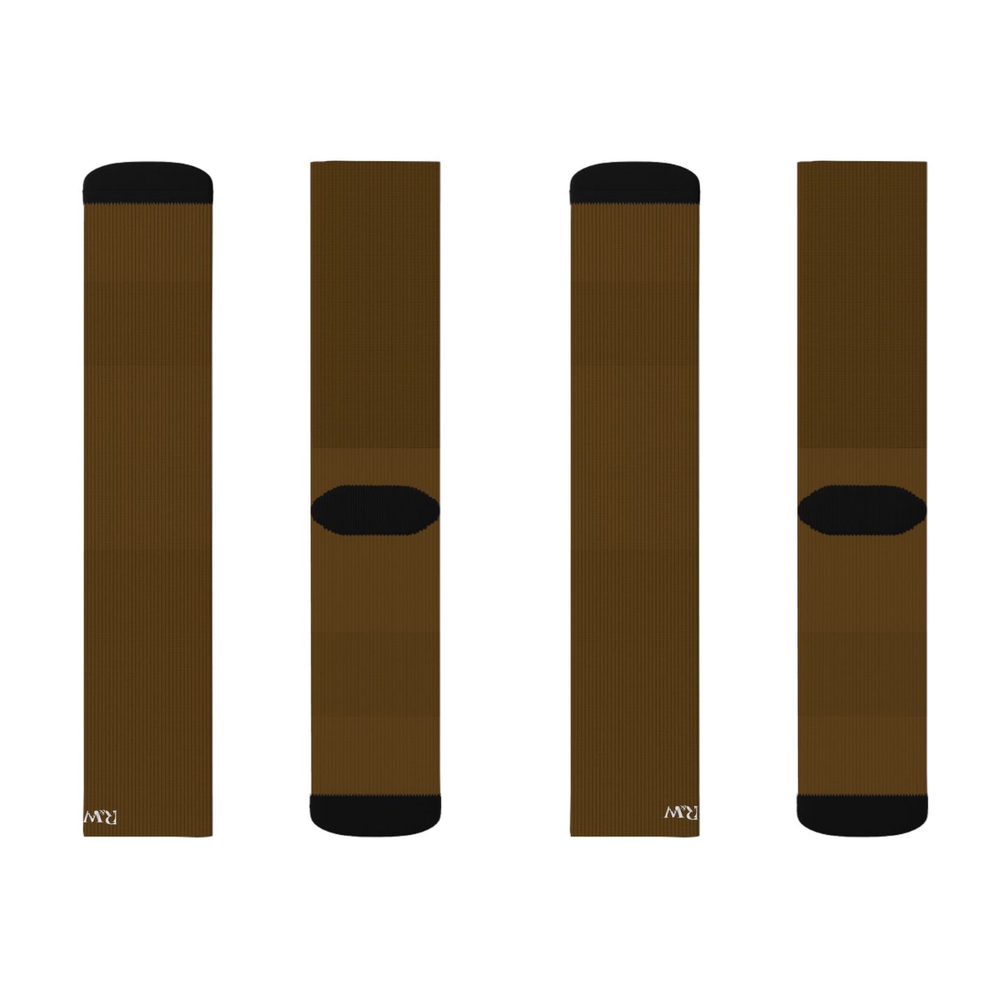 R&W Athletics Small Logo Socks - Maduro Marrón