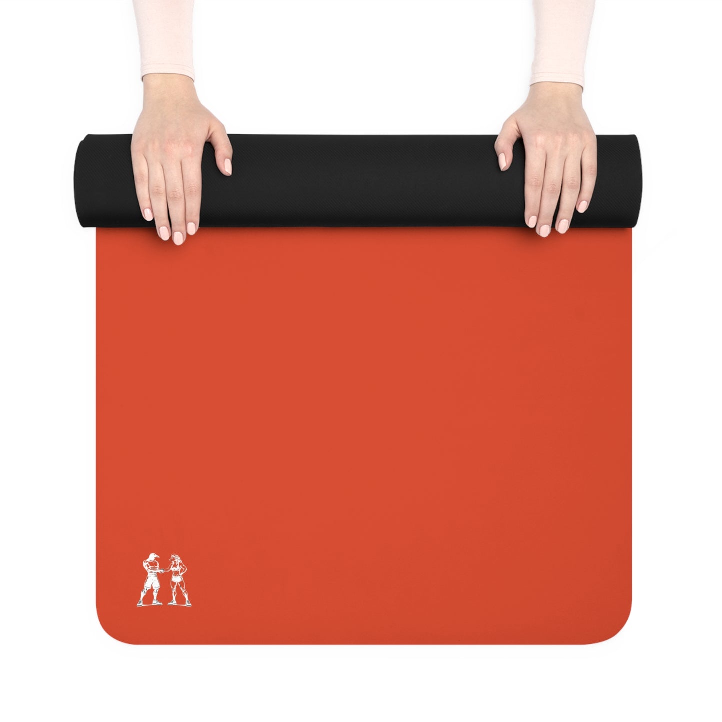 Rubber Yoga Mat — Minimal Rojo Rugiente II Monogram Yoga Mat