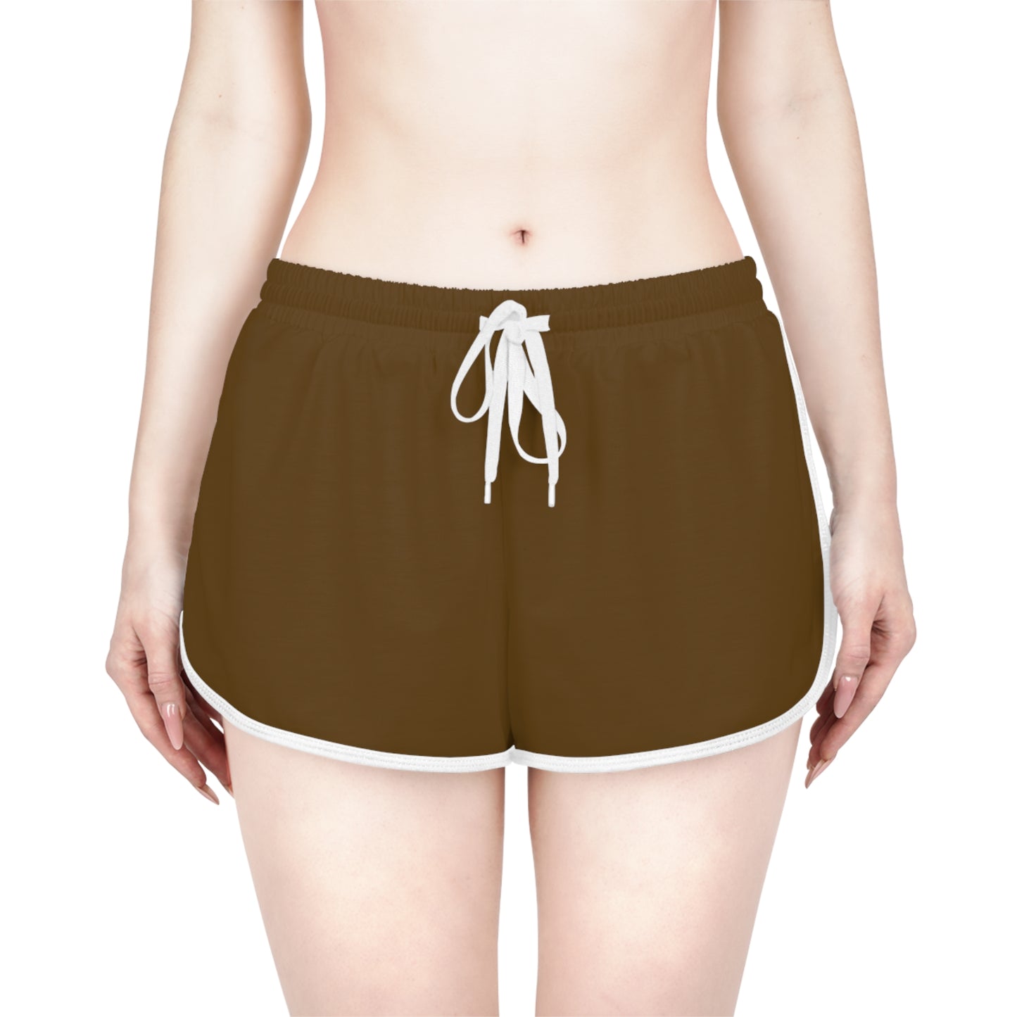 R&W Women's Minimalist Logo Relaxed Shorts — Maduro Marrón