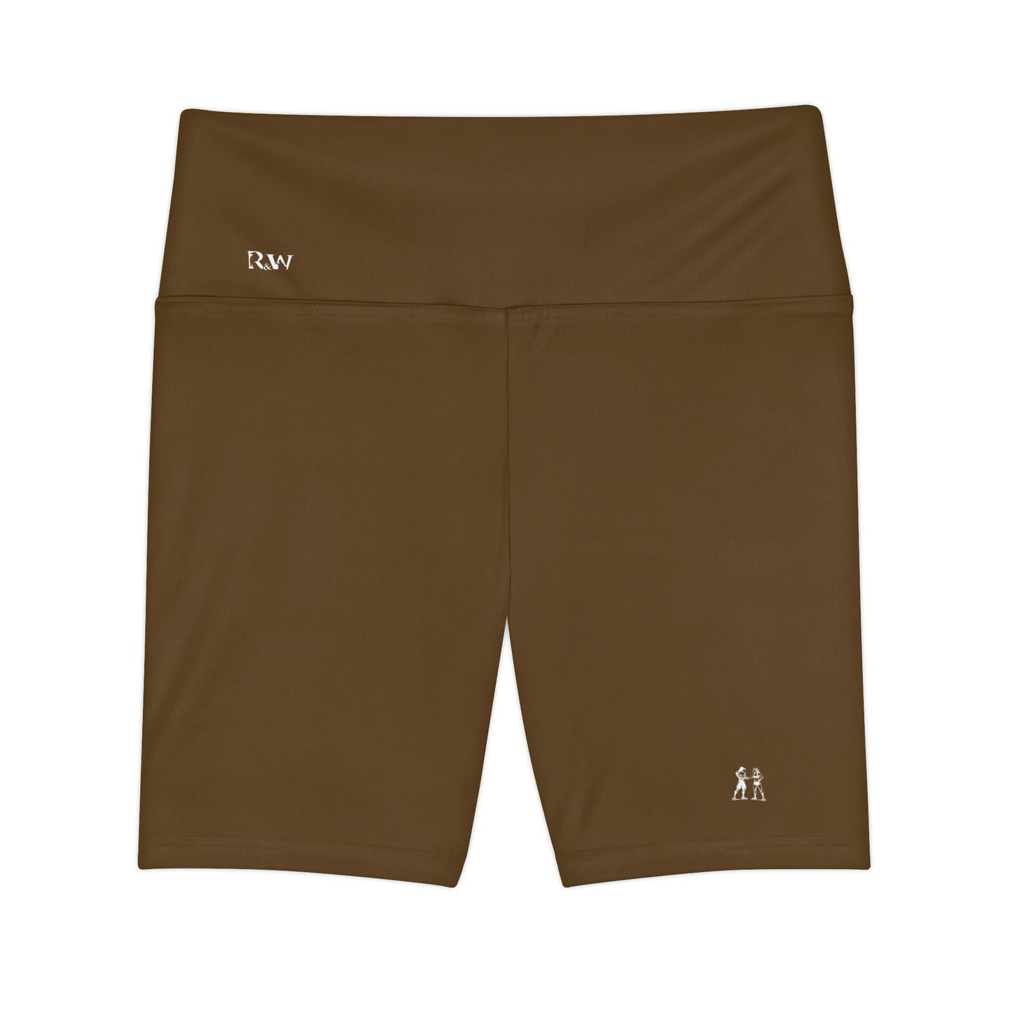 Women's Maduro Marrón High-Waist Workout Shorts — Minimal Fitness Biker Shorts