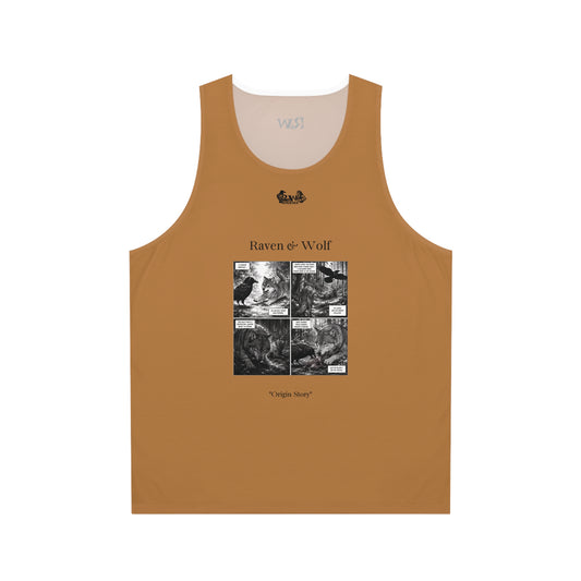 R&W Athletics "Origin Story" Comic-Style Fitness Tank Top — Cuero Cómodo