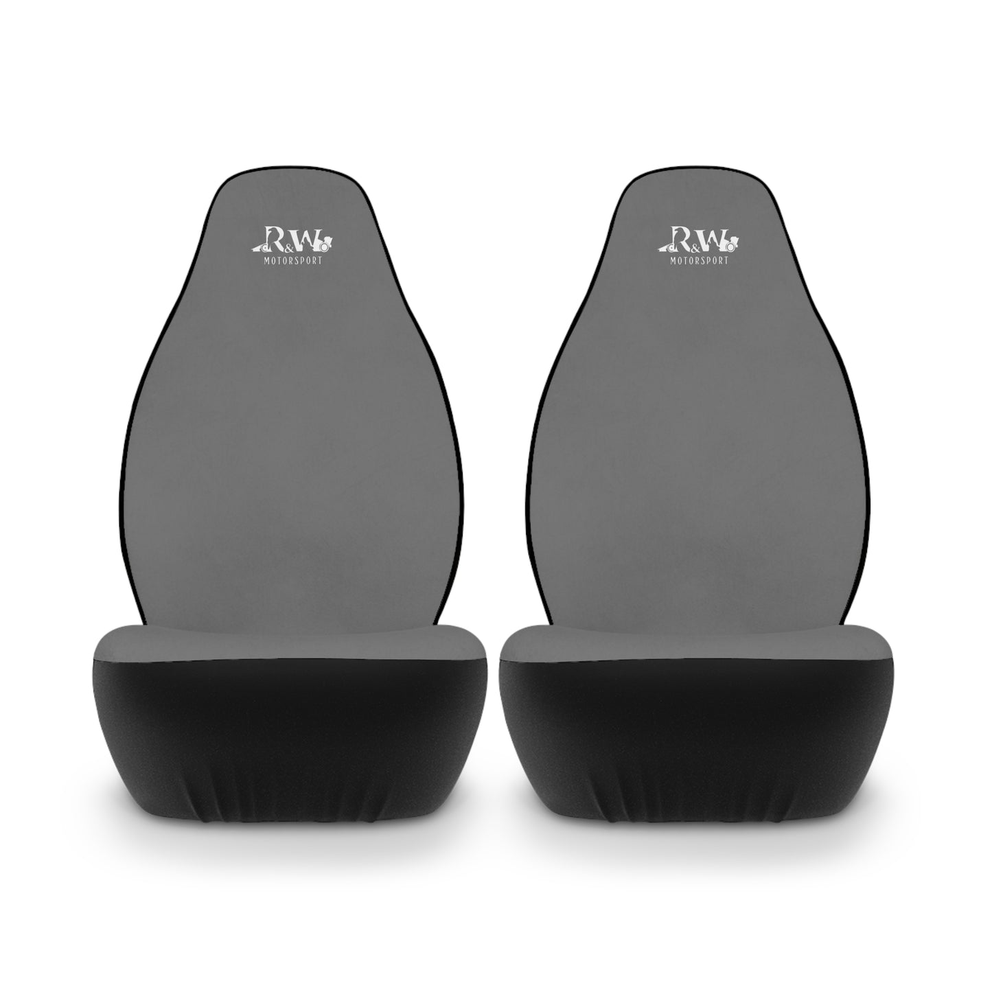 R&W Motorsport Car Seat Covers — Universal Front Seat Protectors Asphalt Grey