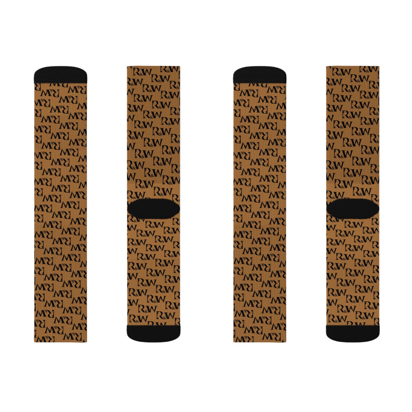 Monogram Pattern Socks — Cuero Cómodo Crew Socks