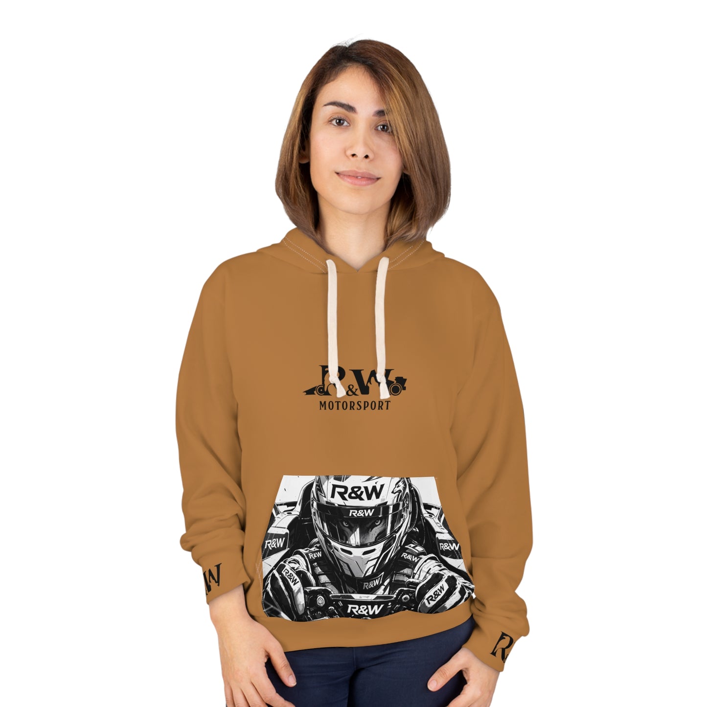 R&W Motorsport Hoodie — R&W 'Vision of the Raven, Power of the Wolf' Racing Pullover (Cuero Cómodo)