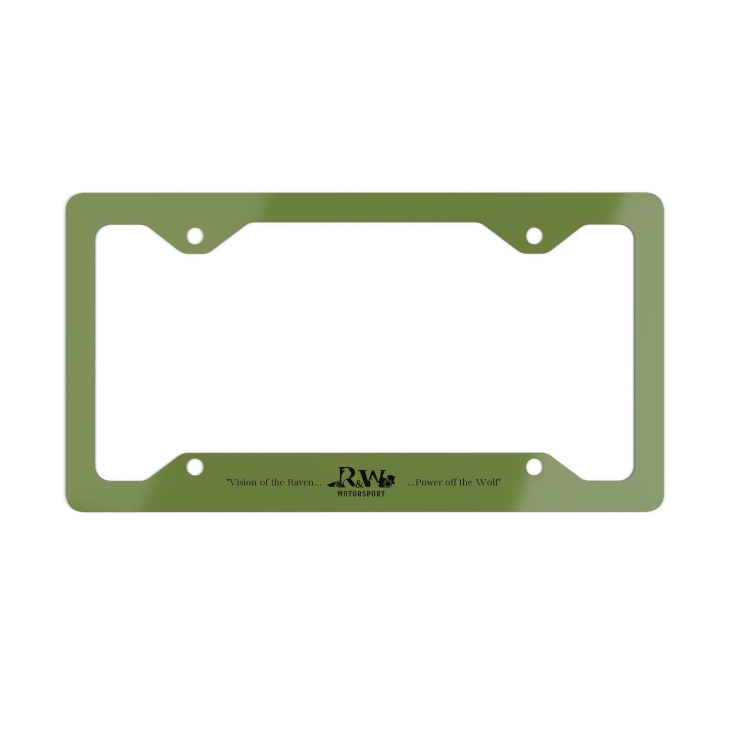 R&W Motorsport License Plate Frame — (Tomillo Tranquilo Finish)